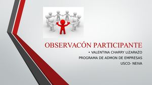 Observacón Participante