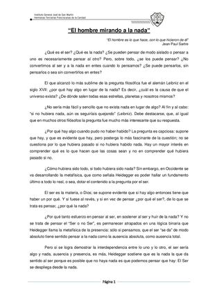 El Hombre Mirando A La Nada