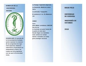 Plegable Historia De La Universidad De Cordoba