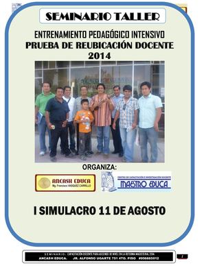 Simulacro de prueba para docentes