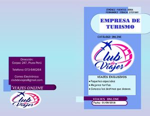 Catálogo Online Turístico