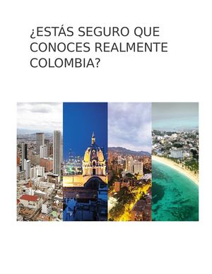COSAS QUE QUIZÁS NO CONOCÍAS DE COLOMBIA