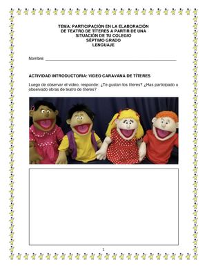 Diseño Guía_Creación de teatro de títeres