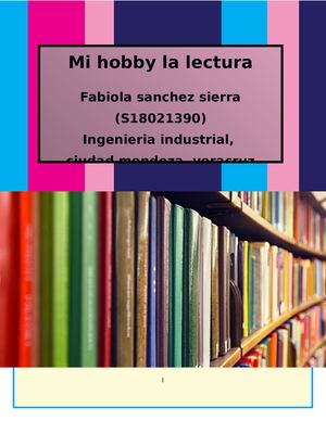 MI HOBBY "LA LECTURA"