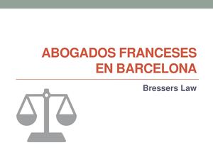 Bufete de abogados franceses en Barcelona