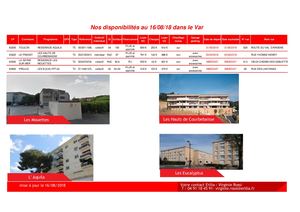 Disponibilités Erilia 3 09 2018