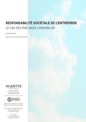 Mémoire Lisa Barthélémy - RSE dans une PME
