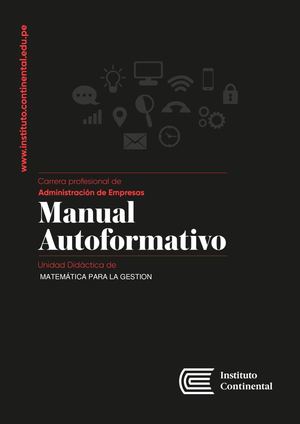 Manual Autoformativo Matematica