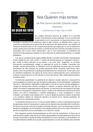 Epílogo Del Libro