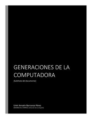 Generaciones De La Computadora  1"C" PDF