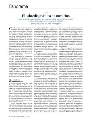 El Sobrediagnostico En Medicina