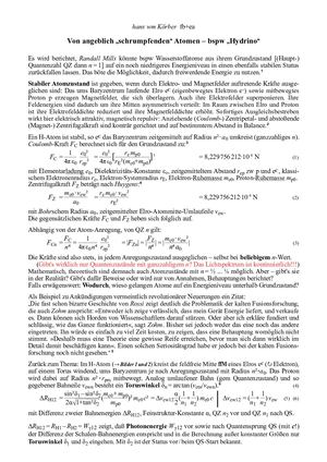 Von angeblich „schrumpfenden“ Atomen – bspw „Hydrino“