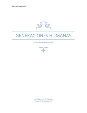 Generaciones Humanas