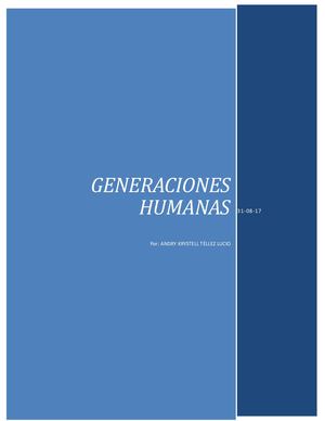 GENERACIONES HUMANAS