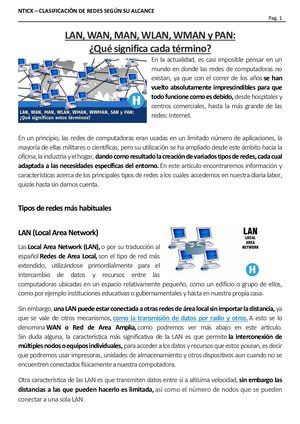 Apunte Clasificacion Redes segun su Alcance