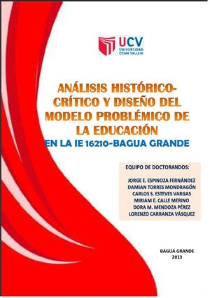 Análisis histórico crítico y diseño del Modelo Problémico de la Educación.