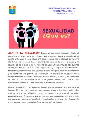 ¿Qué Es La Sexualidad