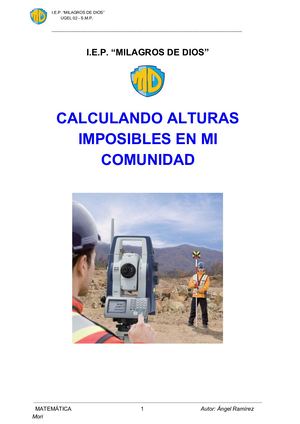 ÁNgulo De Elevación Y Depresión