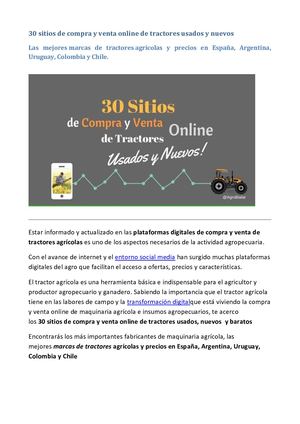 30 Sitios De Compra Y Venta Online De Tractores Usados Y Nuevos