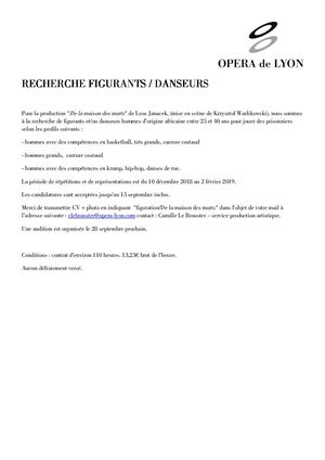 Annonce Figuration Opera De Lyon