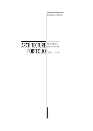 Romain Martin // Architecture Portfolio 2018