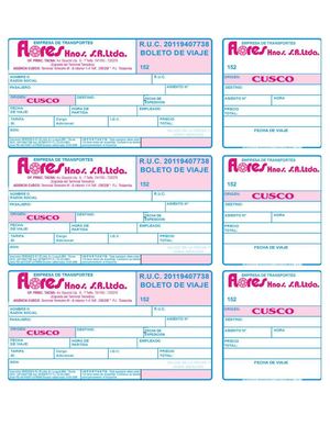 Boleta De Viaje
