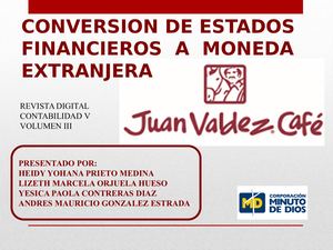 Conversion De Estados Financieros A Moneda Extranjera