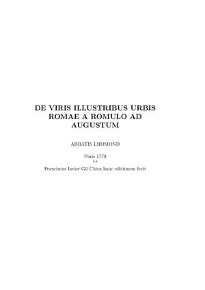 De Viris Illustribus urbis Romae a Romulo ad Augustum