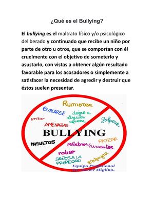Qué Es El Bullying