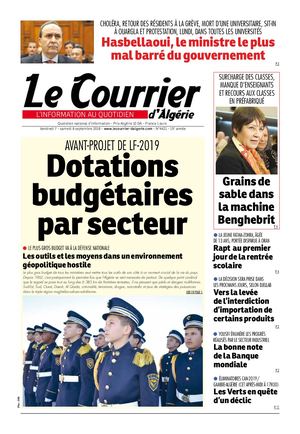 Le Courrier D'Algérie Du Samedi 8 Septembre 2018