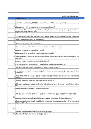 Lista De Chequeo