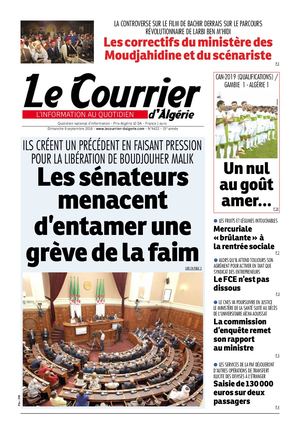 Le Courrier D'Algérie Du Dimanche 9 Septembre 2018