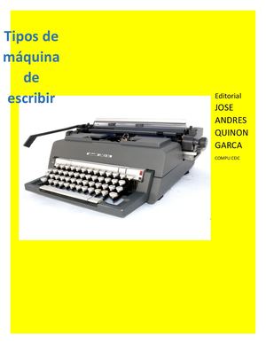 Tipos De Maquinas De Escribir