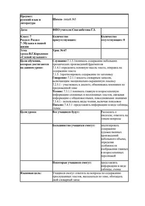 В Г Короленко «Слепой музыкант»