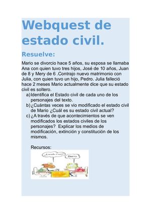 Webquest De Estado Civil