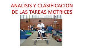 Analisis Y Clasificacion Tareas Motrices