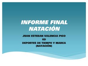 Informe Final Natación