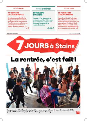 7 Jours à Stains n°981 du 6 septembre 2018