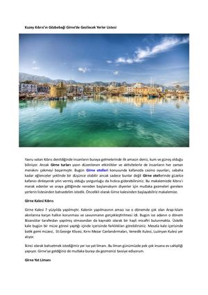 Gi̇rne'de Gezi̇lecek Yerler Li̇stesi̇