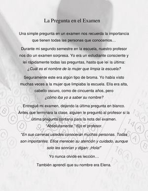La Pregunta En El Examen