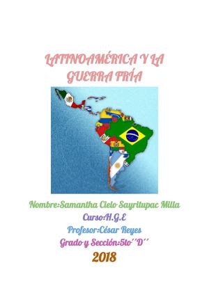 Latinoamérica Y La Guerra Fría