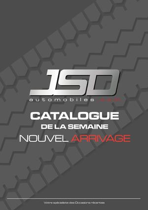 Catalogue nouvel arrivage JSD Automobiles