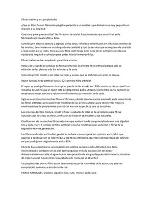 Fibras Textiles Y Sus Propiedades