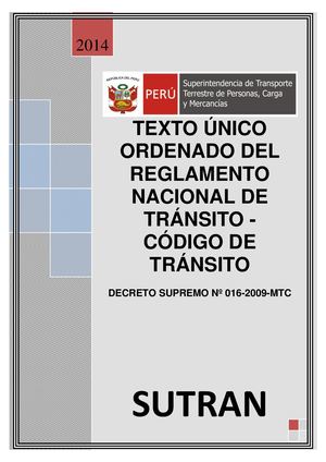 Reglamennto Nacional De Transito