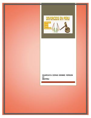 Causales Del Divorcio En El Perú