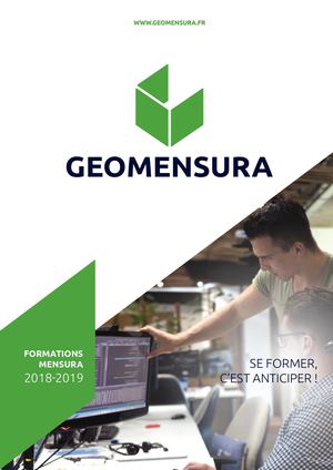 Plaquette des formation GEOMENSURA 2019