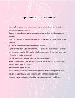La Pregunta En El Examen