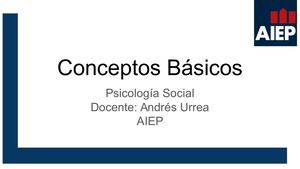 Conceptos Básicos de psicología social