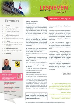 Lesneven Mag Mars 2018 Action Sociale