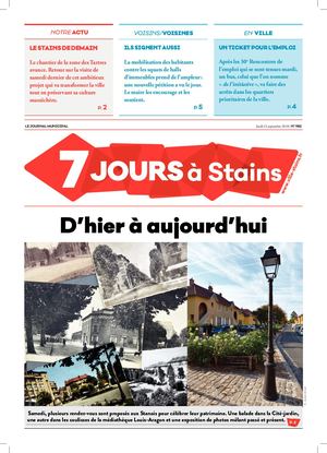 7 Jours à Stains n°982 du 13 septembre 2018